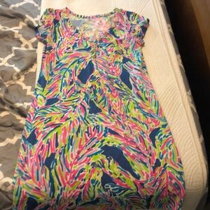 Lilly Pulitzer Colorful Tropical Print Midi Dress